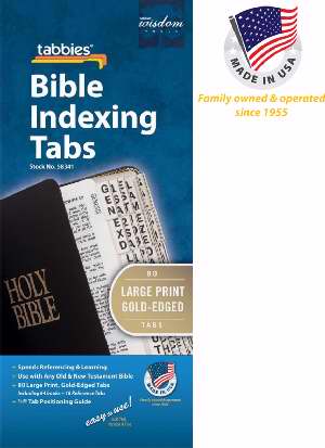 Bible Tab: Large Print O&N Testament Gold - Tabbies
